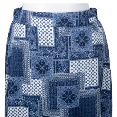 KJケージェイ／スクエアディッシュ柄ロングスカート（NAVY）｜Skirt