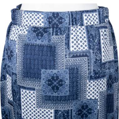 KJケージェイ／スクエアディッシュ柄ロングスカート（NAVY）｜Skirt