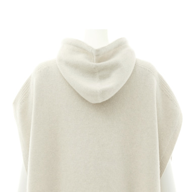 COULEURクレール／フーディ ニットポンチョ（ivory)｜Outer｜Kyoko