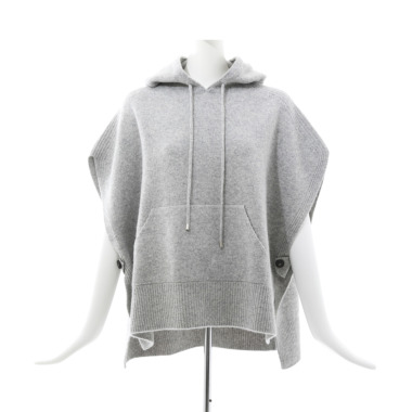 COULEURクレール／フーディ ニットポンチョ（gray)｜Outer｜Kyoko