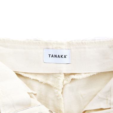 82・83 タナカ様 TANAKAタナカ / ストレートクロップドジーンズ(RINSED RAW WHITE