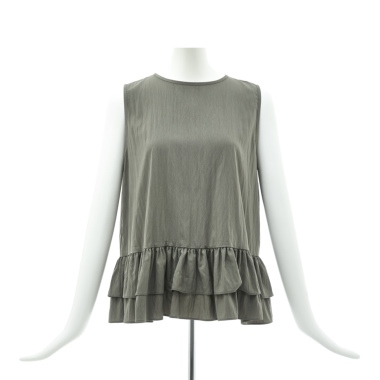 MiRan ミラン / ティアード ノースリーブトップス（khaki)｜Tops 