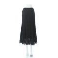 boussole ブソル／グロッシーラメプリーツスカート（BLACK SILVER 