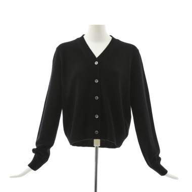 MG エムジー／カシミヤ混Vネックカーディガン（black)｜Cardigan