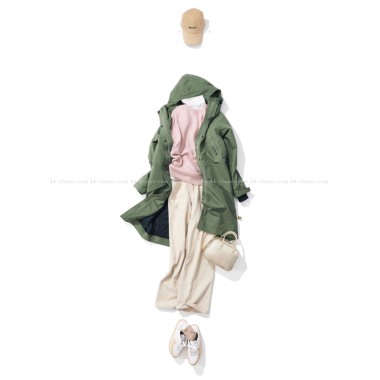 COULEURクレール /ウールアルパカ混 シンプルニット（baby pink