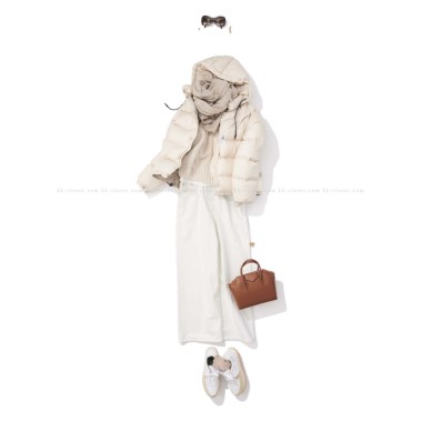 COULEURクレール ／セミワイドデニム（White) ｜Pants｜Kyoko 