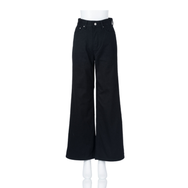 COULEURクレール／コットンストレートパンツ（black) ｜Pants