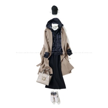 k.k closet 菊池京子　LIEU ルゥ　コンビロングワンピース LIEU ルゥ／コンビロングワンピース（gray)｜Onepiece｜Kyoko