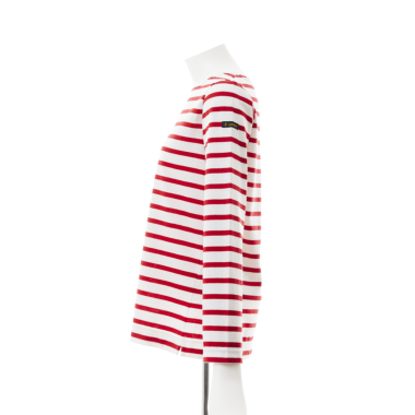Le minor ルミノア/長袖ボーダーTシャツ(Blanc /Rouge)｜Tops