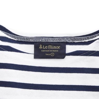 Le minor ルミノア/長袖ボーダーTシャツ(Blanc / Marine)｜Tops