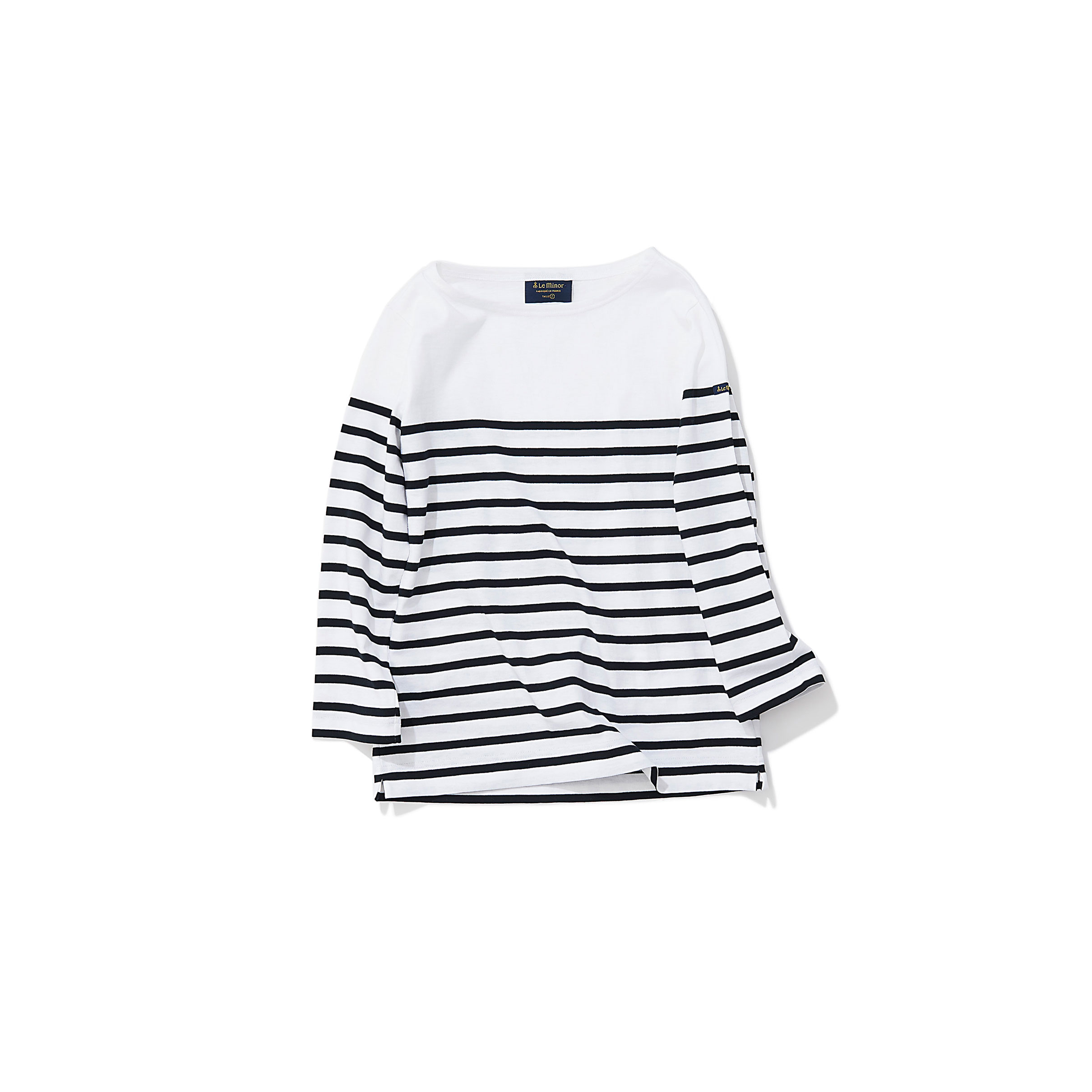 Le minor ルミノア/パネルボーダーTシャツ(Blanc / Noir)｜Tops｜Kyoko 
