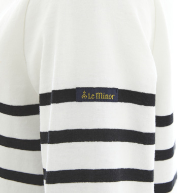 Le minor ルミノア/パネルボーダーTシャツ(Blanc / Noir)｜Tops