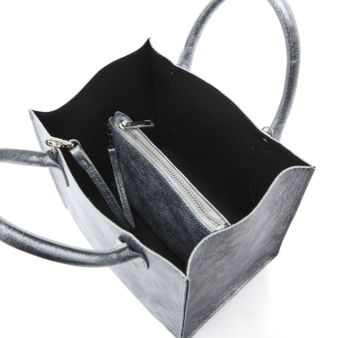 M Roseエンメローズ／シャイニースクエアトート( argento)｜Bag｜Kyoko