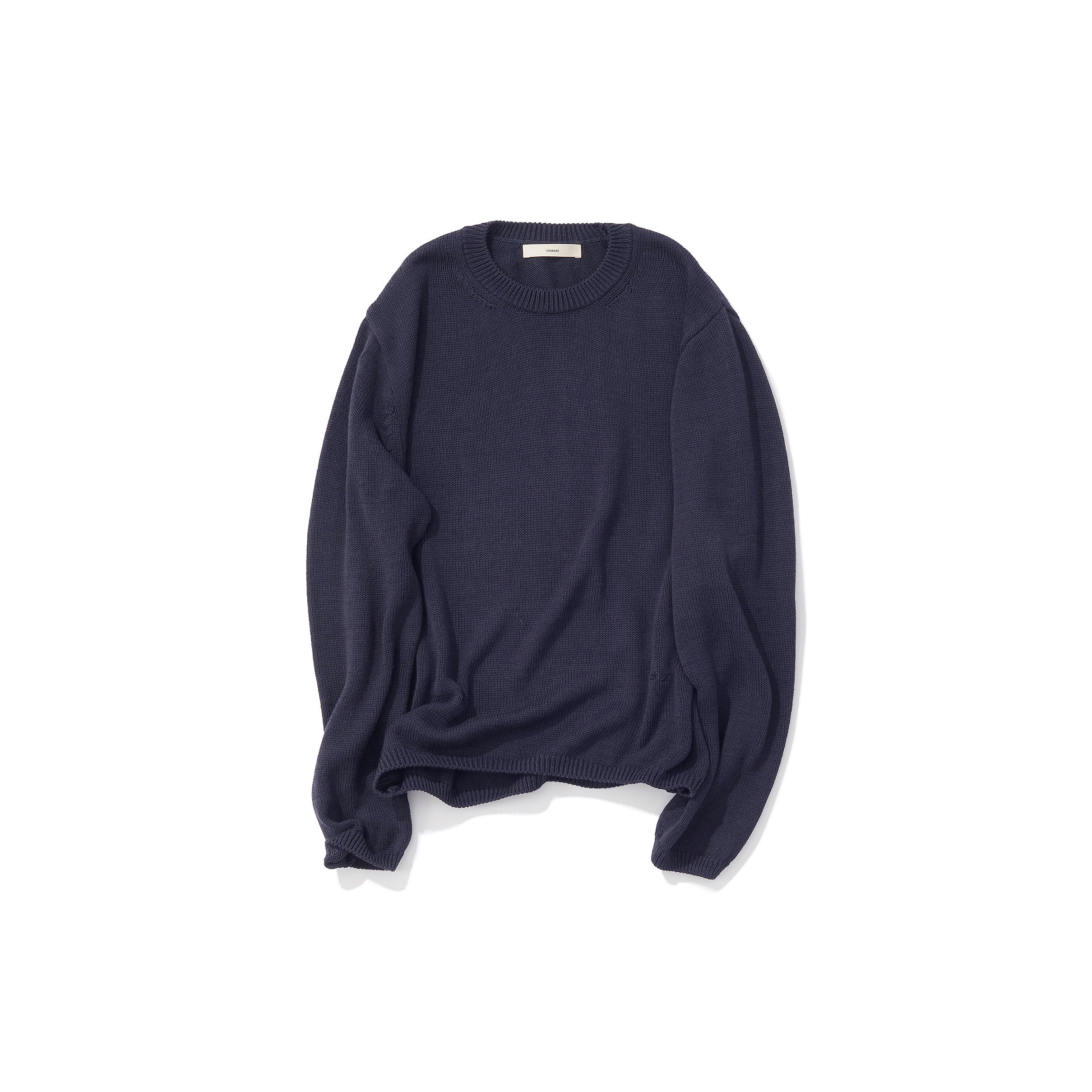 大特価 イラスト DEMAIN ドゥマン /コットンバンブーニット（navy）｜Tops｜Kyoko トップス