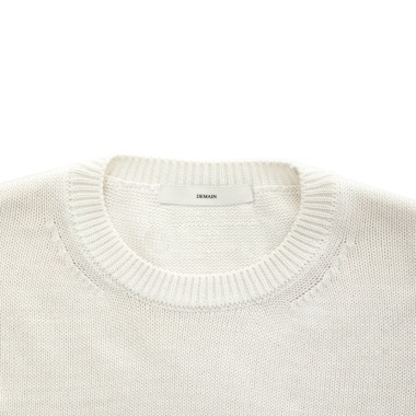 DEMAIN ドゥマン /コットンバンブーニット（ivory）｜Tops