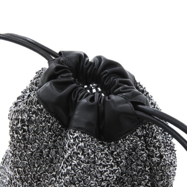 Swaraj スワラージ／メッシュバッグ（silver x black)｜Bag