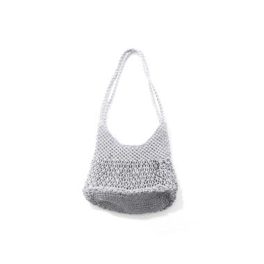 Swaraj スワラージ／手編みメタリックショルダーバッグ（silver)｜Bag