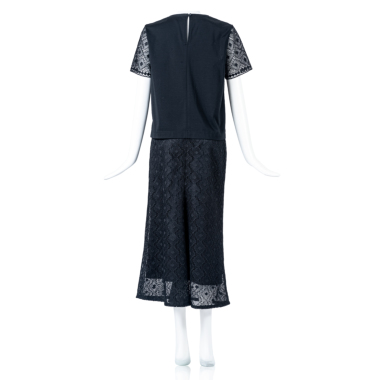 LOUSTIC ルスティック／ラウンドネック レーストップス（BLACK