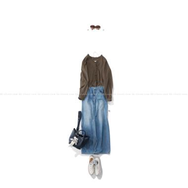 g ジィー/ フリルシャツ（bitter brown)｜Tops｜Kyoko Kikuchi