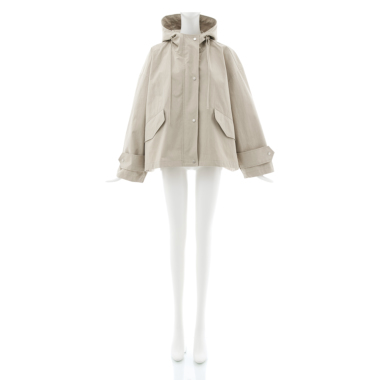 g ジィー /フーディー テントラインコート（beige)｜Outer｜Kyoko