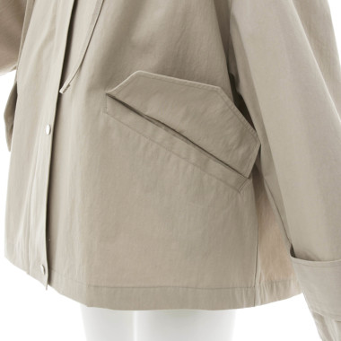 g ジィー /フーディー テントラインコート（beige)｜Outer｜Kyoko
