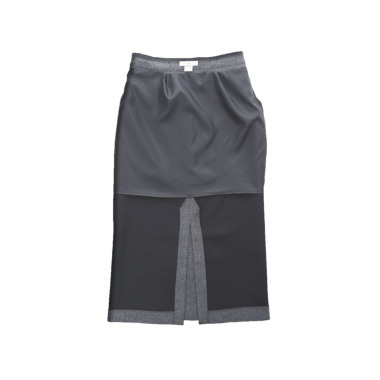 全信頼を寄せる g ジィー／ヘリンボーン柄Iラインスカート（gray)｜Skirt スカート