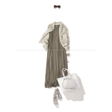 g ジィー /バックギャザーワンピース（khaki）｜Onepiece｜Kyoko  
