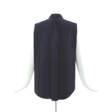 MACPHEEマカフィー/ノースリーブフリルシャツ（navy)｜Tops｜Kyoko 