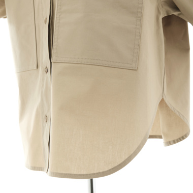 SOLソル/ クロップド コットンシャツ(camel beige)｜Tops｜Kyoko