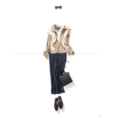 SOLソル/ クロップド コットンシャツ(camel beige)｜Tops｜Kyoko