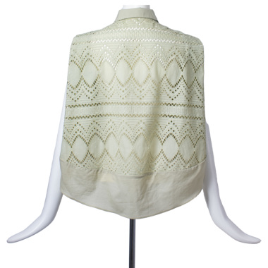 菊池京子さんK.K closetカットワークレースブラウス SOLソル/ カットワークレースシャツ（Mint)｜Tops｜Kyoko