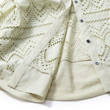 SOLソル/ カットワークレースシャツ（Mint)｜Tops｜Kyoko