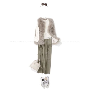 SOLソル ／2タックパンツ (khaki）｜Pants｜Kyoko Kikuchi's Closet