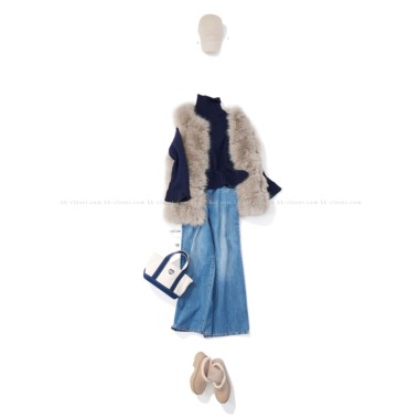 BASE MILANO バーゼ ／ベルラインニット（navy）｜Tops｜Kyoko