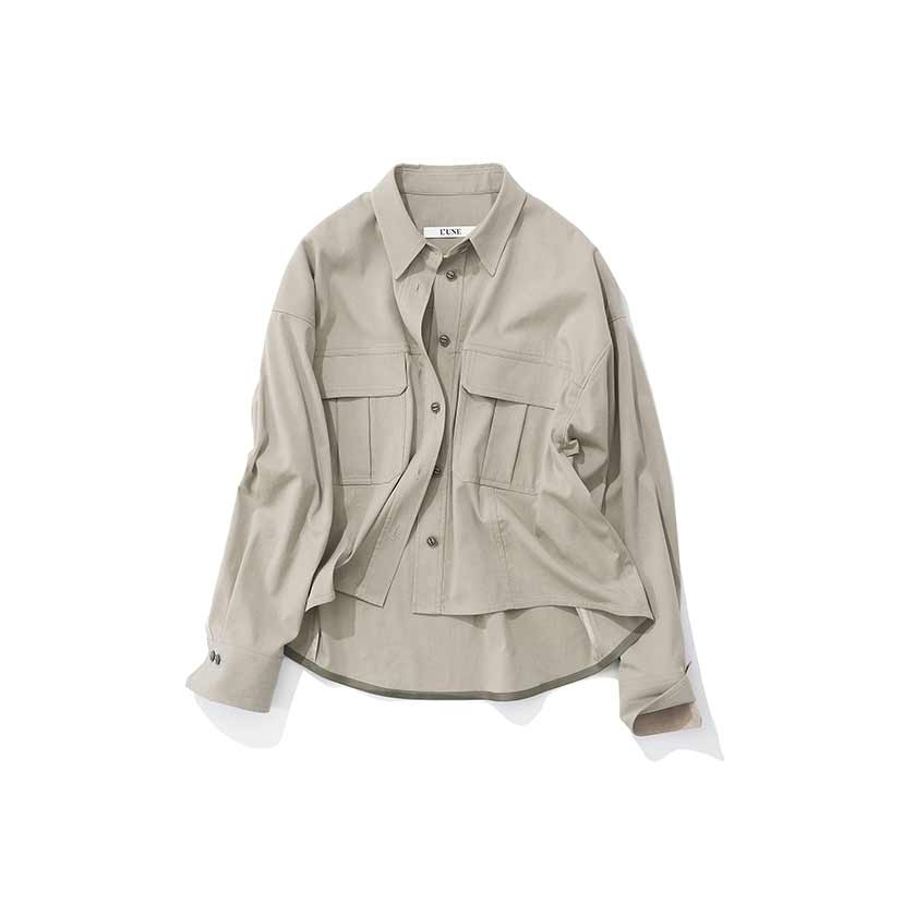 L'UNE リュンヌ／サファリシャツ（beige)｜Tops｜Kyoko Kikuchi's