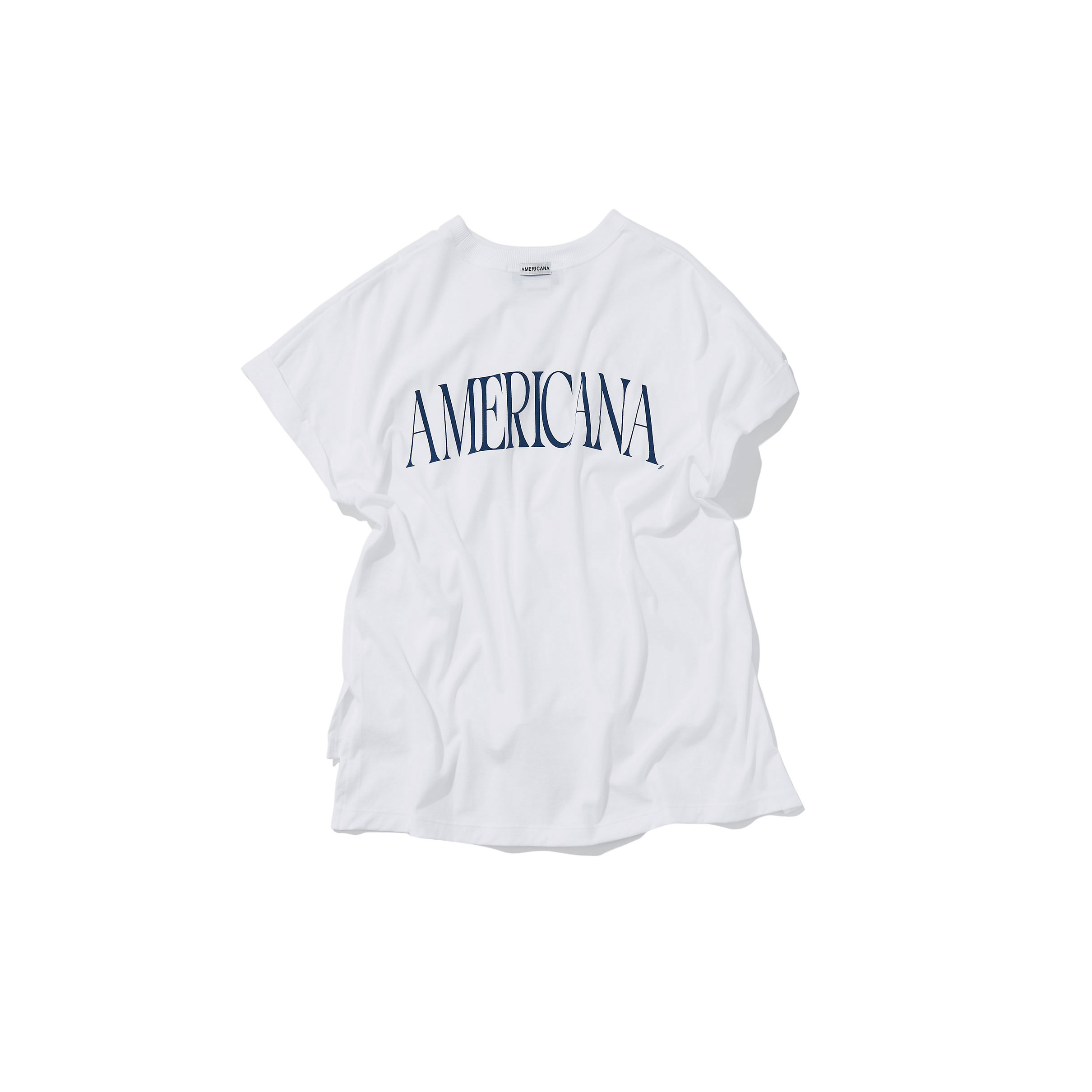 Americana アメリカーナ/バックプリントロゴTシャツ（white)｜Tops