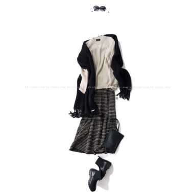 ROBERTO COLLINAロベルトコリーナ／シンプルリブニット（lino)｜Tops